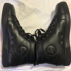 Men's Louis Leather High-Top Sneakers